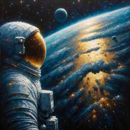 an astronaut, painting, two color generated by DALL·E 2